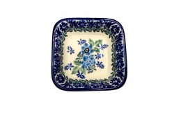 604 Bunzlau vierkant schaaltje 8 x 8 cm 1865X 604 Kleine vierkante schaaltjes 8 x 8 cm